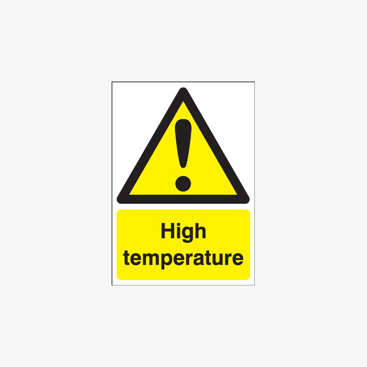 Self Adhesive Plastic 400x300mm High Temperature Signs