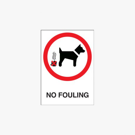 Self Adhesive Plastic A1 No Fouling Sign