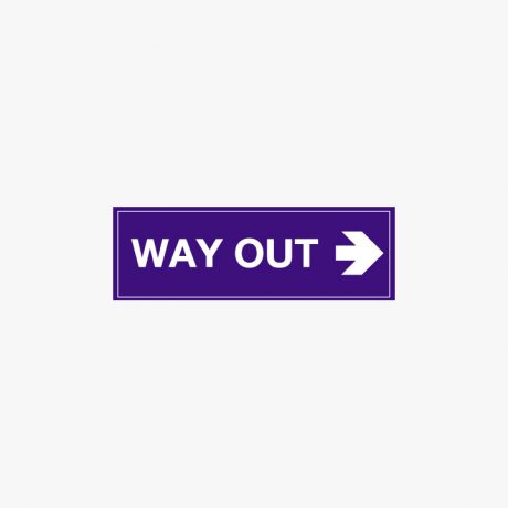 Plastic 150x450mm Way Out Right Signs