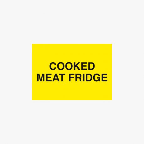 Plastic 210x148mm (A5) Cooked Meat Fridge Signs