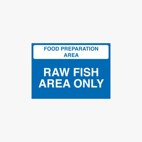 Plastic 210x148mm (A5) Raw Fish Only Signs