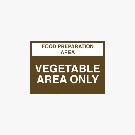Plastic 210x148mm (A5) Vegetable Area Only Signs