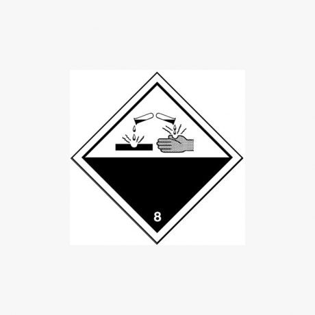 Self Adhesive 300x300mm Corrosive 8 (Symbol) Signs