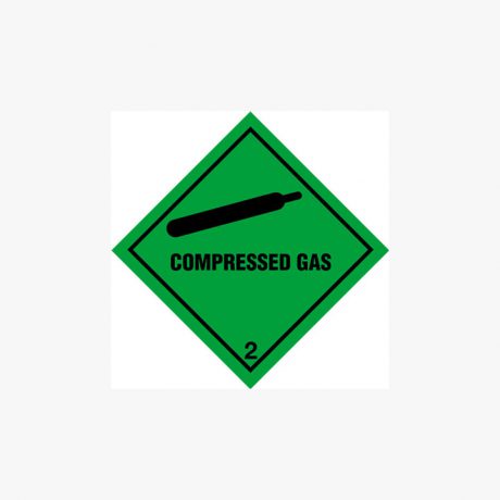 Self Adhesive 300x300mm Compressed Gas 2 Signs