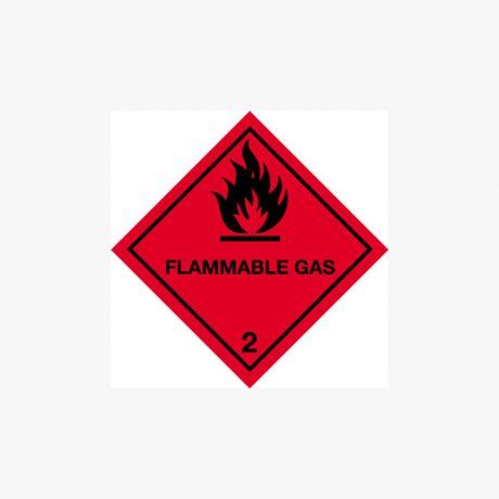 Self Adhesive 300x300mm Flammable Gas 2 Signs
