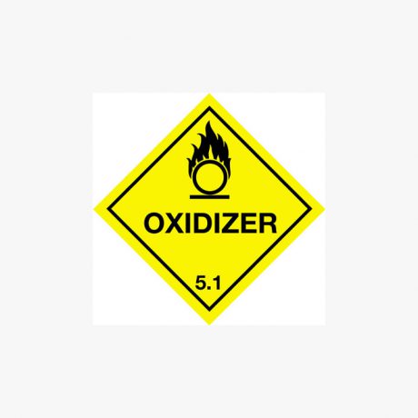 Self Adhesive 300x300mm Oxidizer 5.1 Signs
