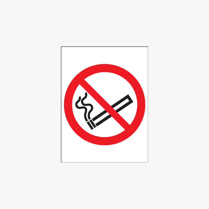 Plastic 600x450mm No Smoking (Symbol) Signs