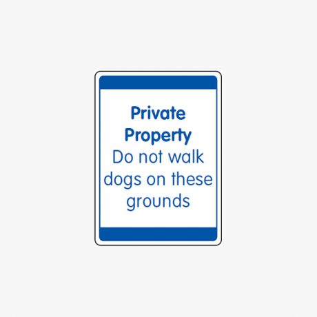 Plastic 600x450mm Private Property Do Not Walk Signs