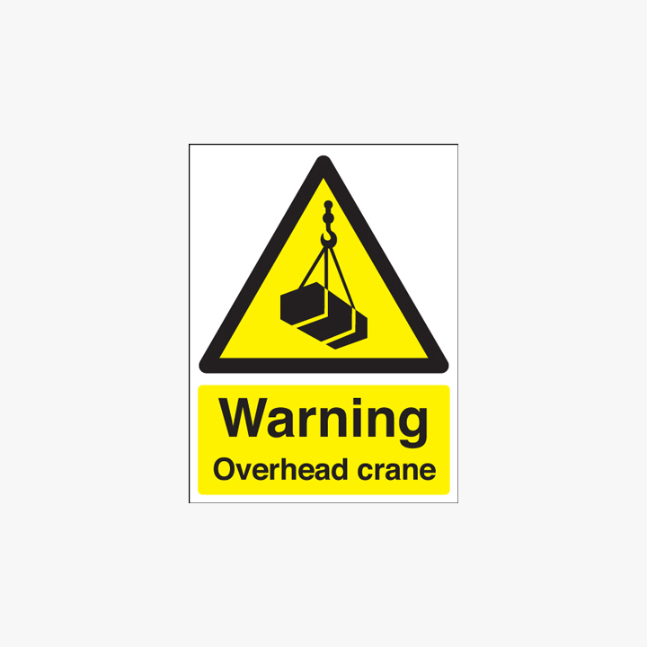 Plastic 400x300mm Warning Overhead Crane Signs