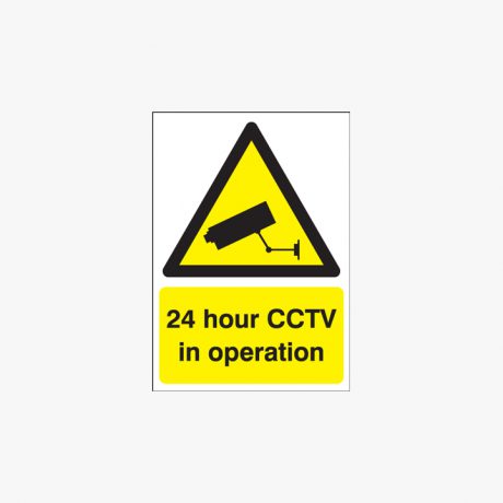 Self Adhesive Plastic A3 24 Hour Cctv In Operation Signs