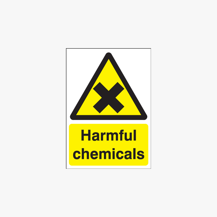 Self Adhesive Plastic A1 Harmful Chemicals Signs