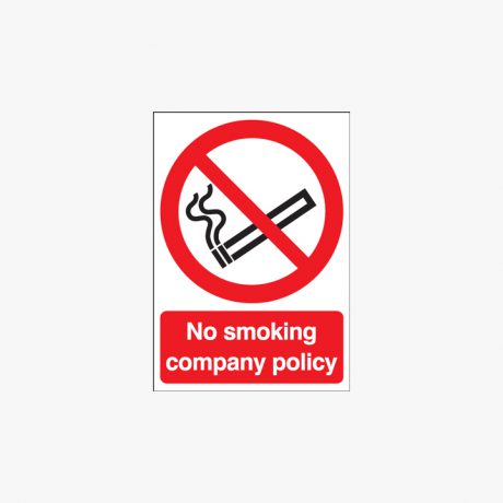 Self Adhesive Plastic A1 No Smoking Company Policy Signs
