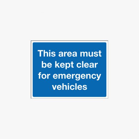 Aluminium 450x600mm This Area Must Be Kept Clear Post Fitting Signs