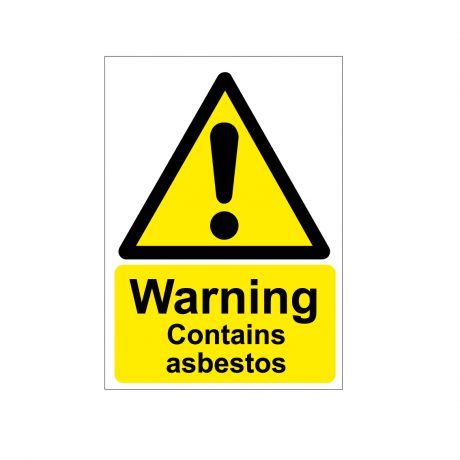 Warning Contains Asbestos 50 x 70mm Plastic Signs HA22343R