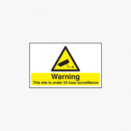 300x500mm Warning This Site Is Under 24 Hour CCTV Plastic Signs