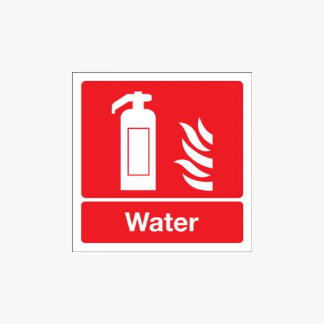 Water Extinguisher Self Adhesive Plastic 100x200mm Signs