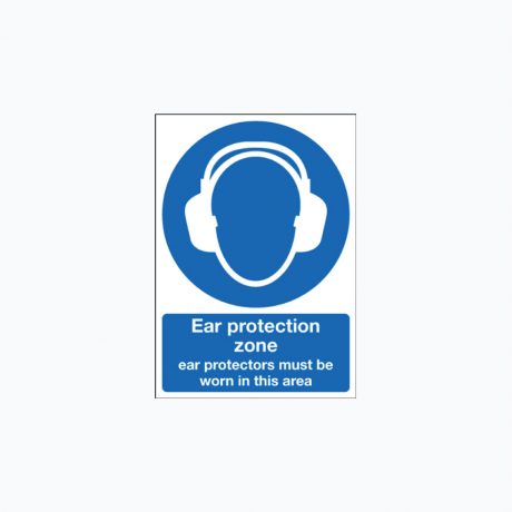 Ear protection zone signs