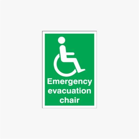 Emergency Evacuation Chair Signs